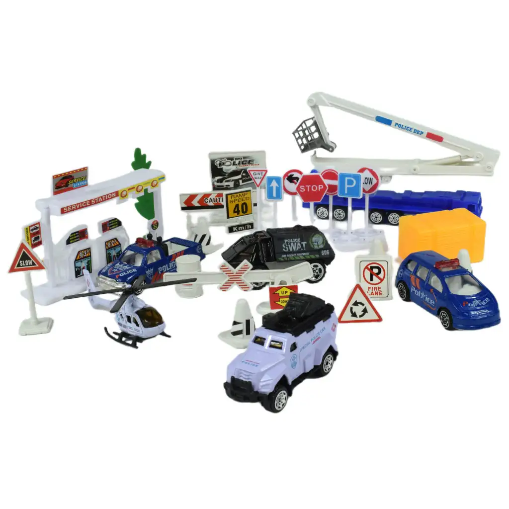 Police Squad: Rendőrségi játékszett járművekkel és kiegészítőkkel kétféle változatban kép 2