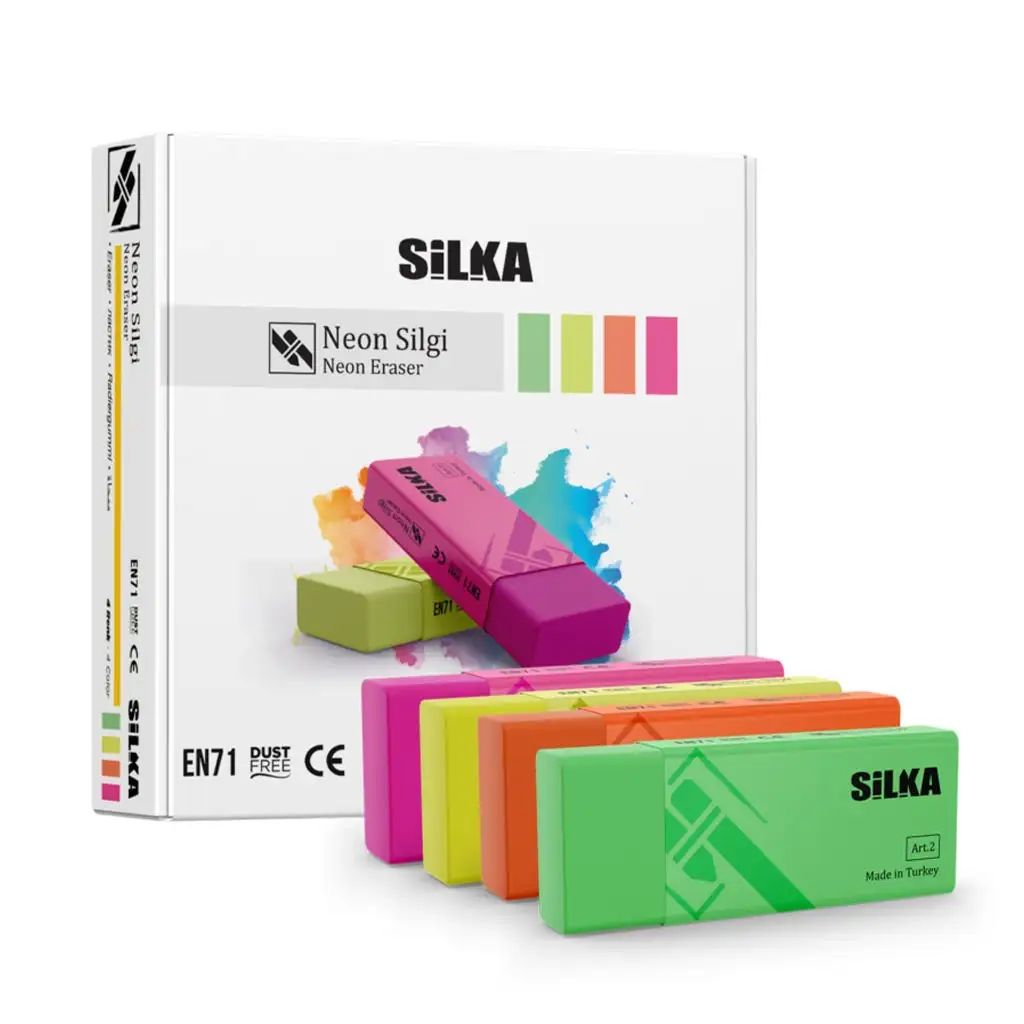 Nebulo: Silka radír - neon színekben 1db