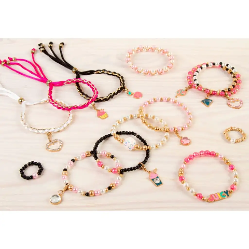 Make It Real: Juicy Couture pink és csillogó ékszerkészítő szett kép 4