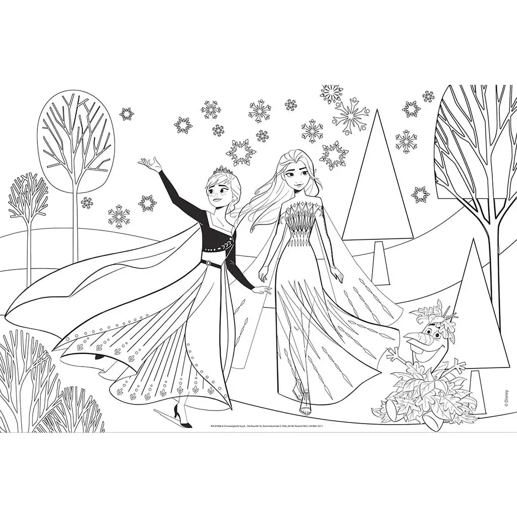 Jégvarázs 2 az 1-ben maxi 2x60db-os puzzle és színező 50x35cm - Lisciani kép 3