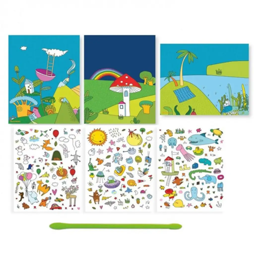 Sycomore: Képzeletbeli világ matricás szett kép 2