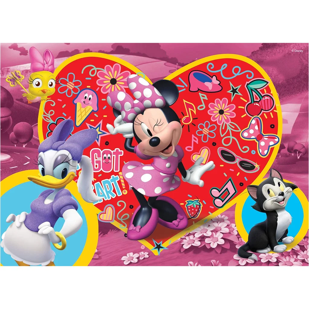 Minnie egér 2 az 1-ben 24db-os puzzle és színező 50x35cm - Lisciani kép 2
