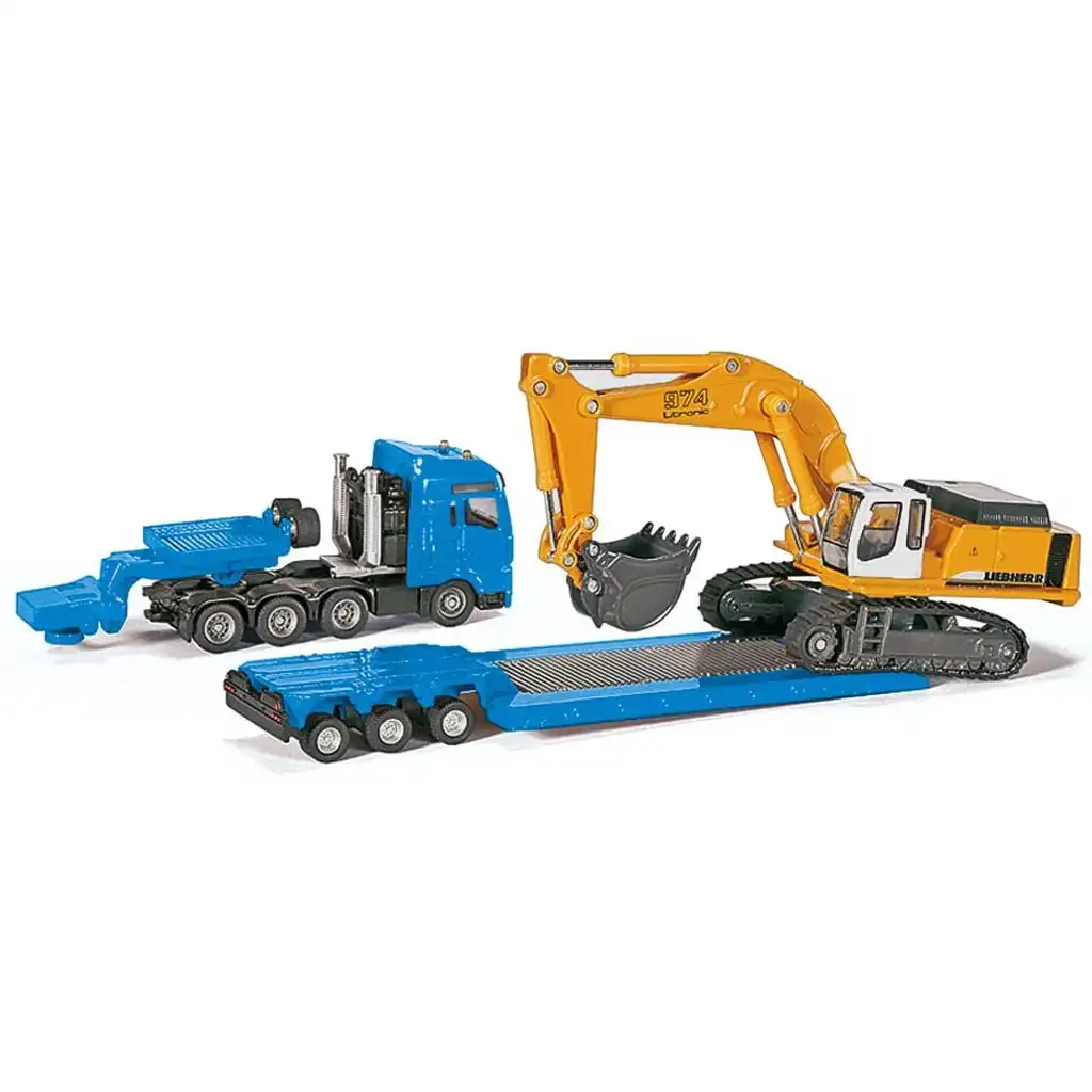 SIKU MAN nehézszállító Liebherr markolóval 1/87 kép 2