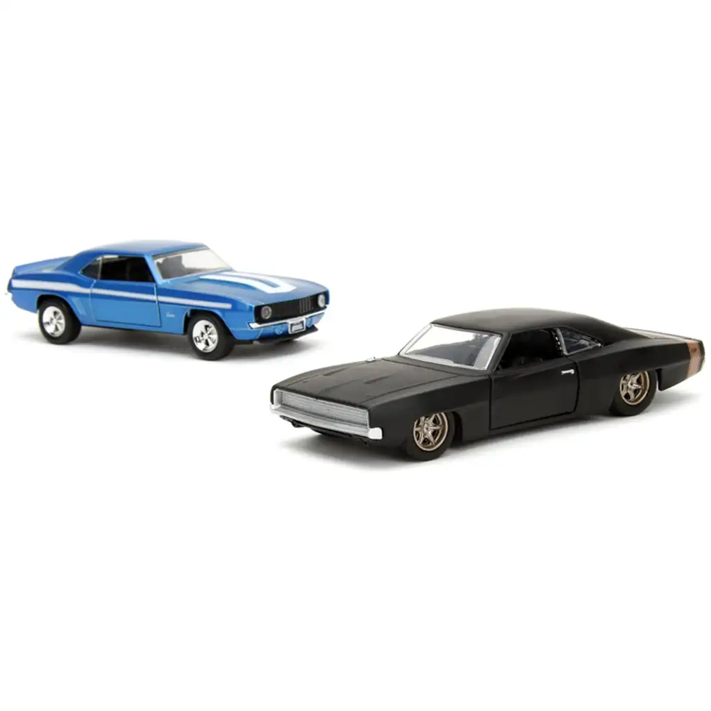 Halálos iramban: 1969 Chevrolet Camaro és 1968 Dodge Charger Widebody 2db-os csomag 1/32 méretarány - Jada Toys kép 5