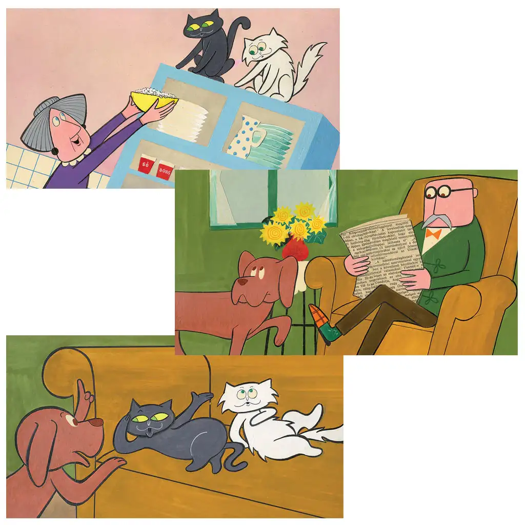 Frakk és a lusta macskák diafilm kép 2