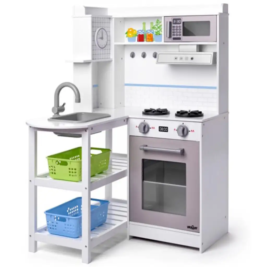 Sarok konyha szett műanyag kosarakkal - Woodyland