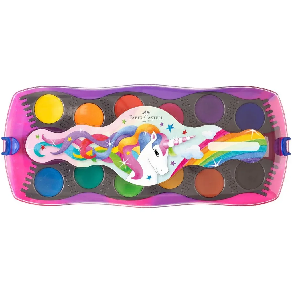Faber-Castell: Connector 12db-os vízfesték készlet összeilleszthető palettákkal, unikornisos kép 3