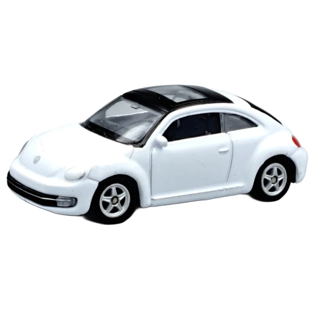 Welly: Volkswagen Bogár fehér kisautó modell 1/64 kép 2