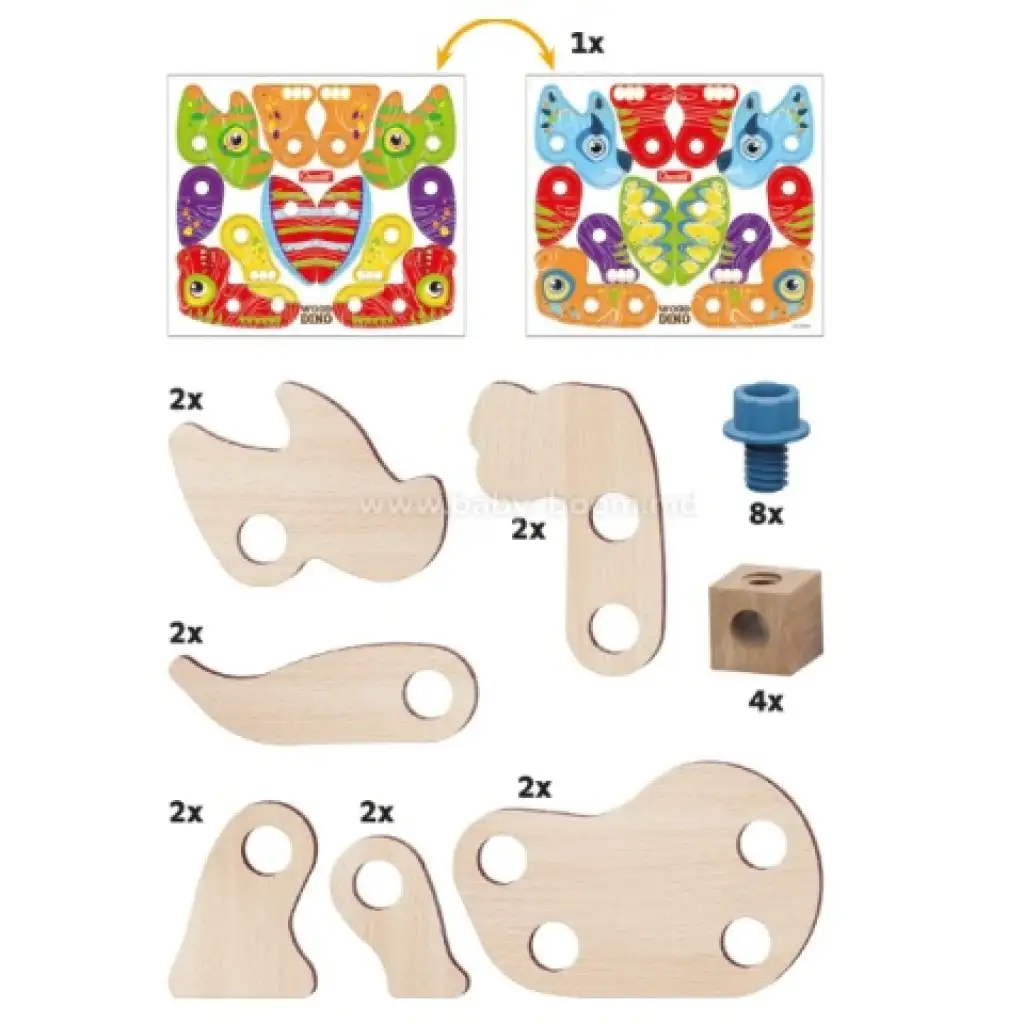 Quercetti: Play Bio összeszerelhető dinoszaurusz 24db-os kép 2