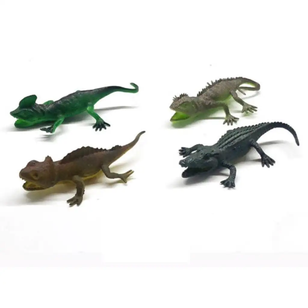 Krokodil figura gyíkokkal 4db-os szett