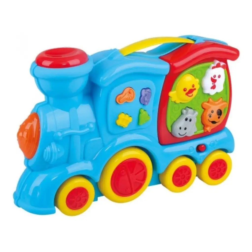 Playgo: Vidám állatos baby vonat hanggal és zenével kép 2