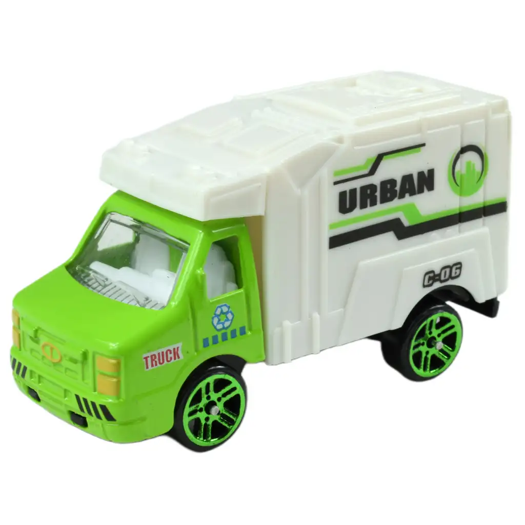 Greening Car: Hulladékszállító teherautók 6 db-os szett kép 2