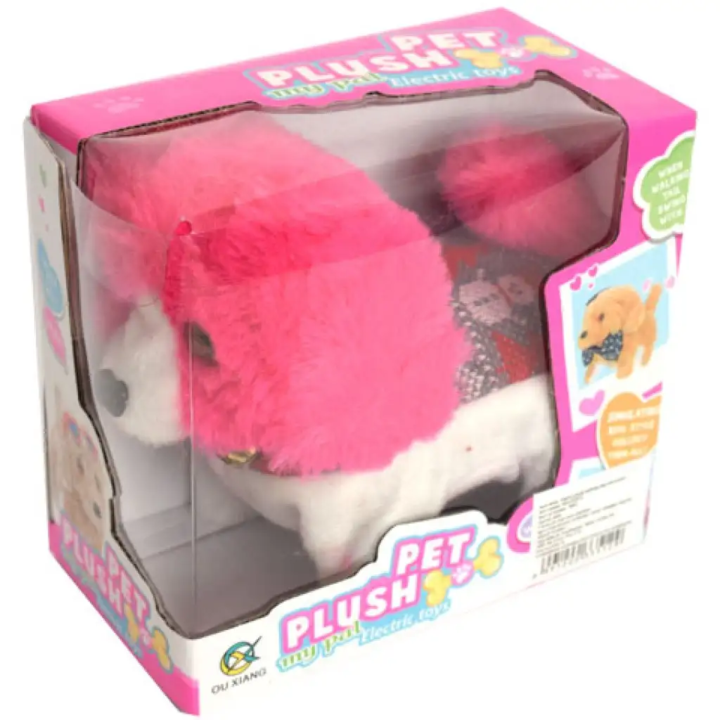 Sétáló plüss kutya hanggal többféle színben kép 2