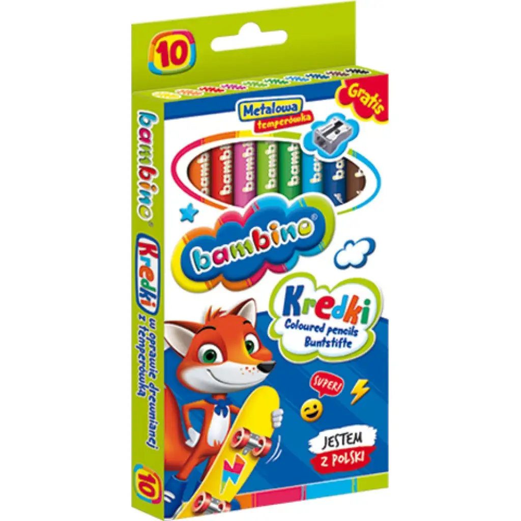 Bambino: Jumbo színes ceruza 10db-os szett hegyezővel kép 2