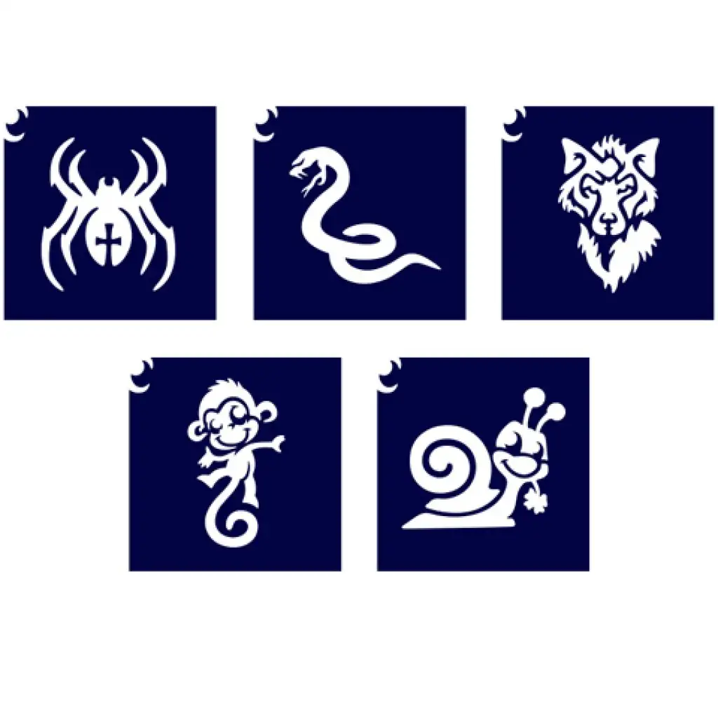 Fiús csillámtetoválás sablon szett 5db-os kép 2