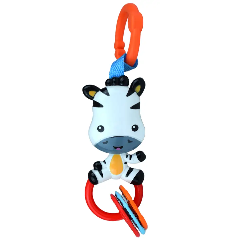Sun Baby: Vidám zebra BPA mentes bébi csörgő kép 2