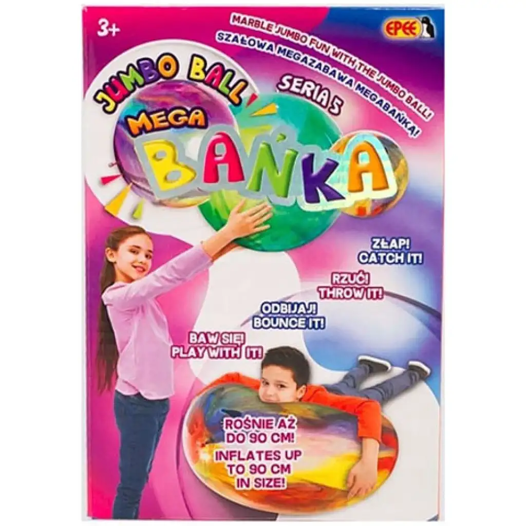 Jumbo Ball 5. szériás színes márvány óriáslabda 90cm többféle változatban 1db