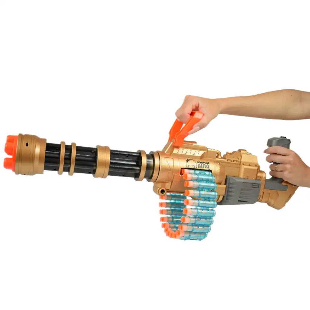 SuperShoot: Elektronikus óriás szivacslövő gépfegyver töltényekkel és akkuval 70cm kép 4