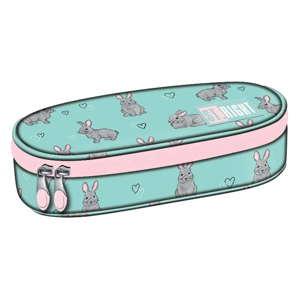 St.Right Grey Rabbit ovális tolltartó PC01 23x9,5x6cm