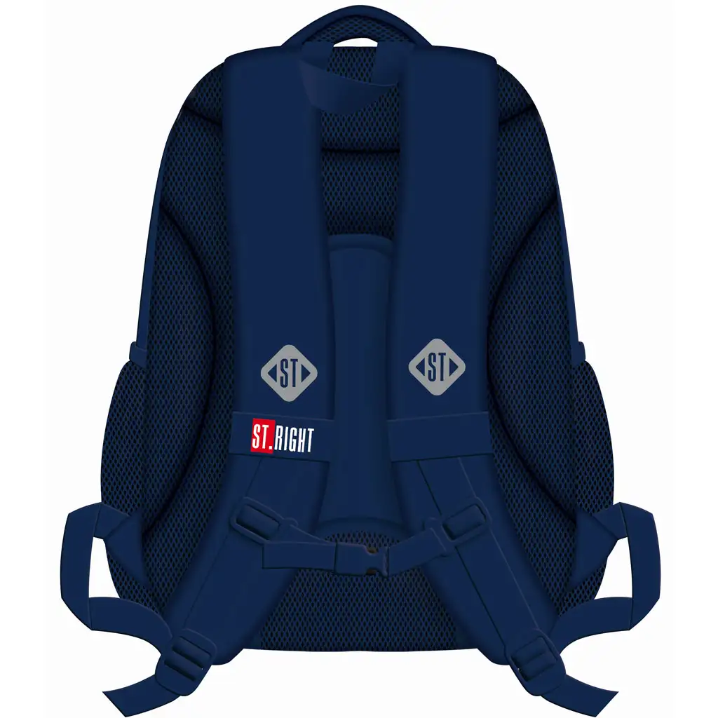 St.Right Navy Blue ergonomikus iskolatáska, hátizsák BP05 42x30x19cm kép 2