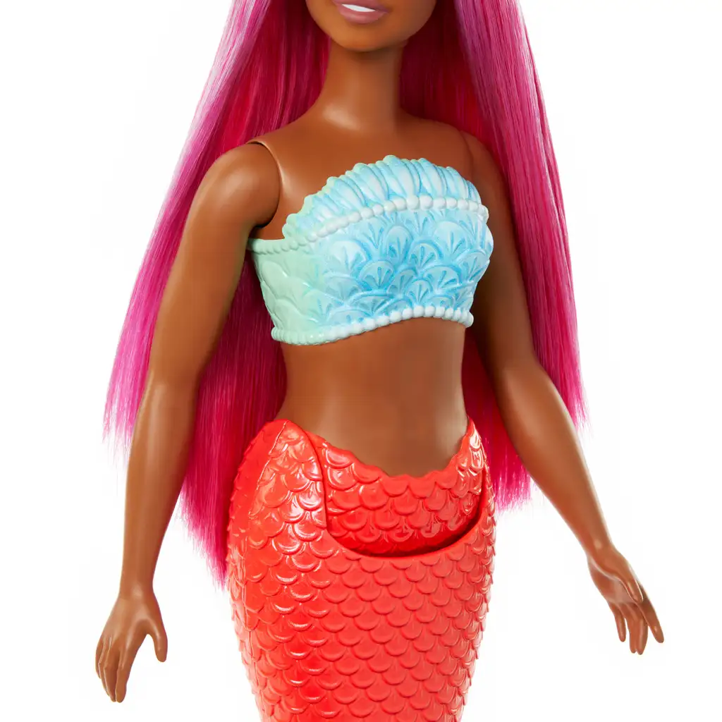 Barbie Dreamtopia: Sellő baba rózsaszín hajjal és korallszínű uszonnyal - Mattel kép 4