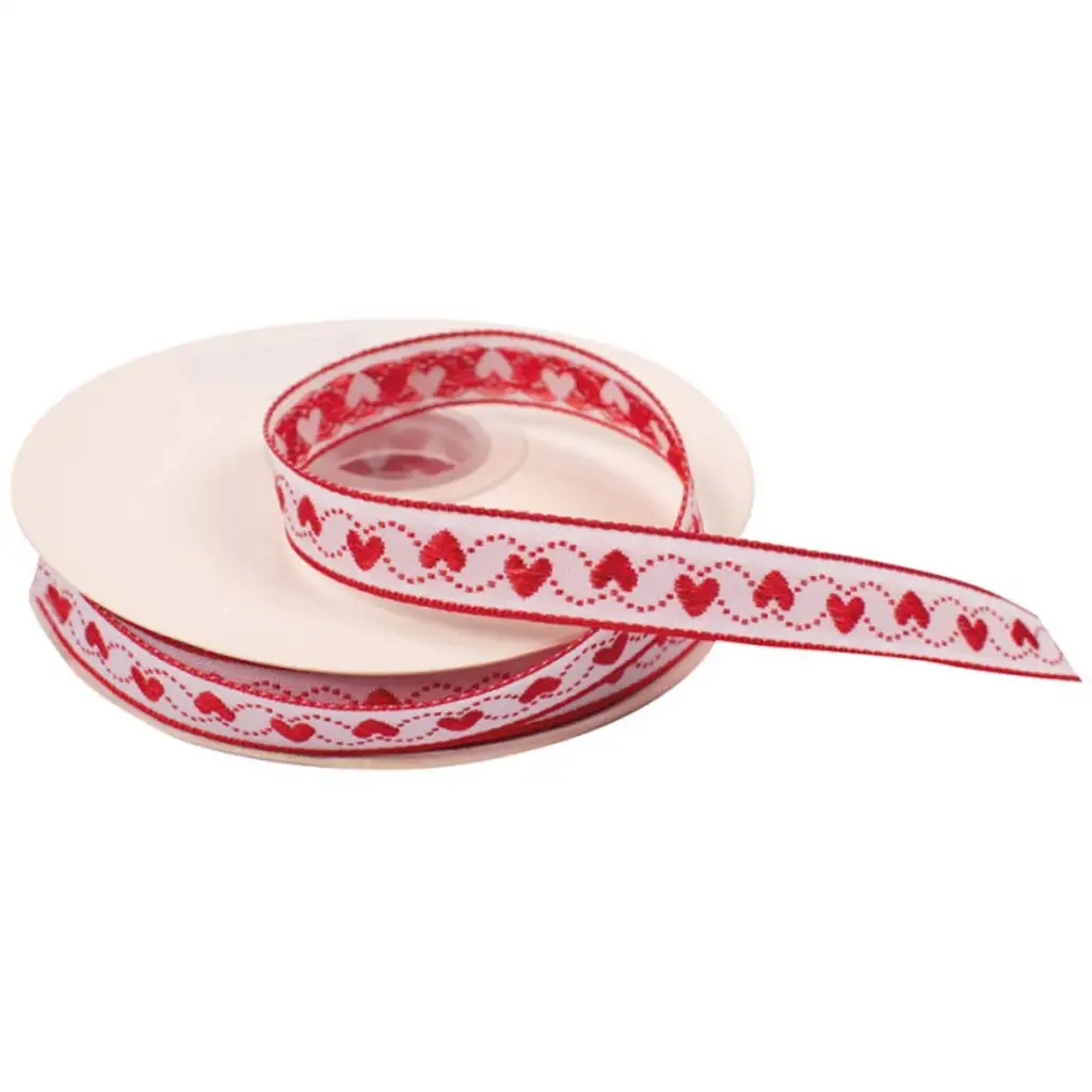 Playbox: Dekorszalag szívekkel 12mm 20m