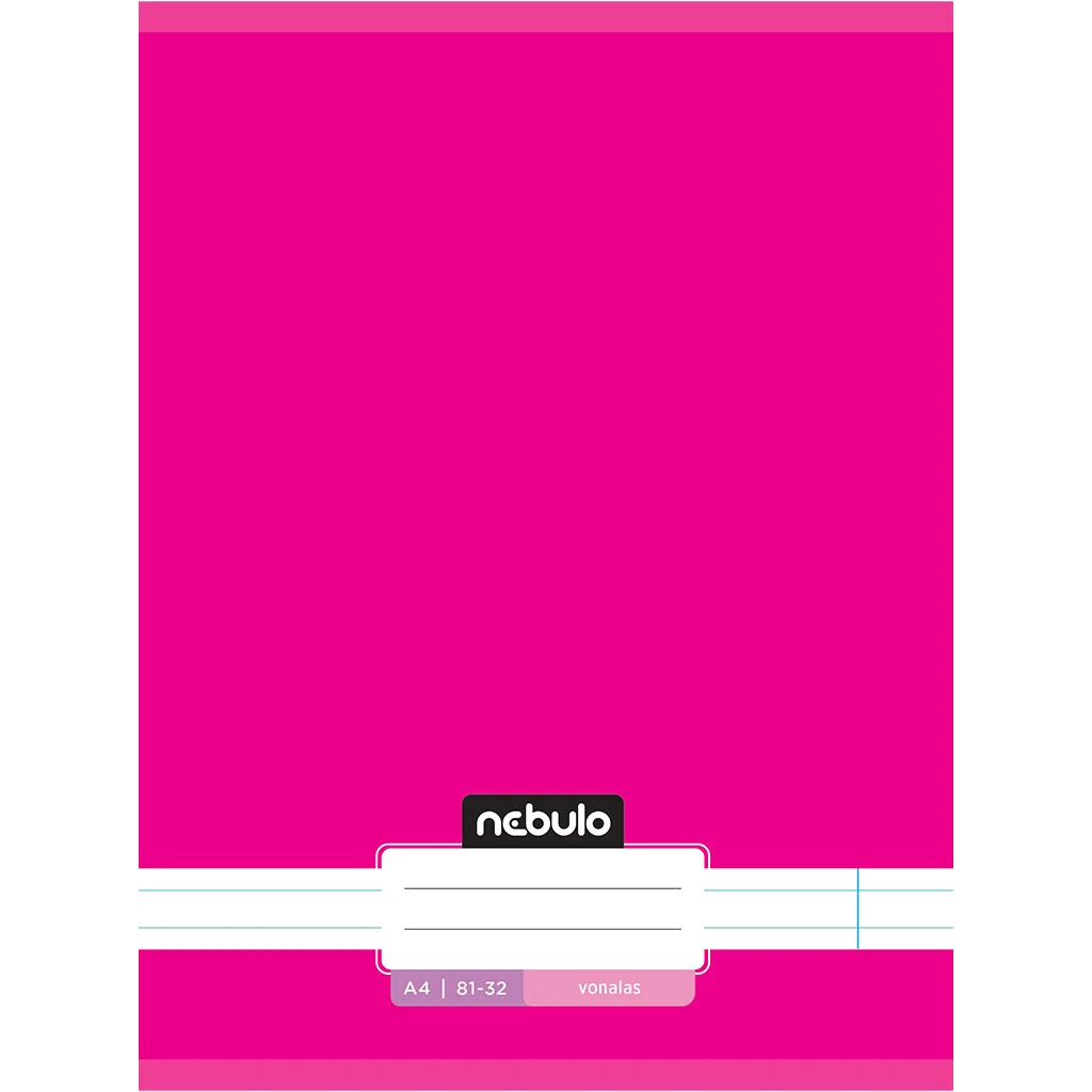 Nebulo: Tűzött vonalas neon rózsaszínű füzet 81-32 A/4