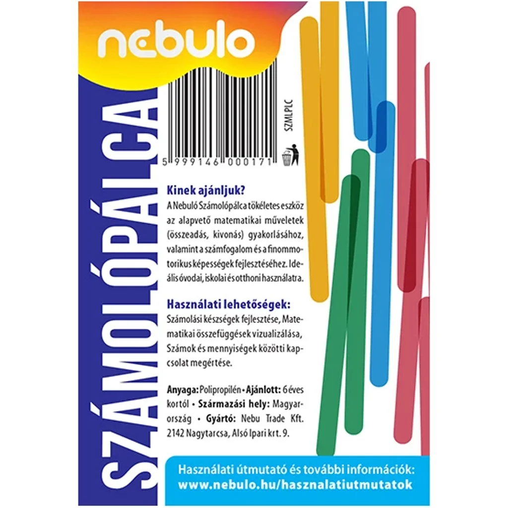 Nebulo: Színes számolópálca 40db-os