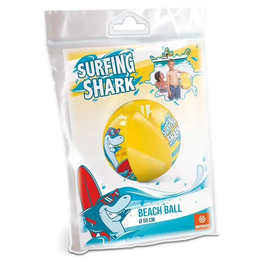 Cápa mintás felfújható strandlabda 50cm - Mondo Toys kép 2