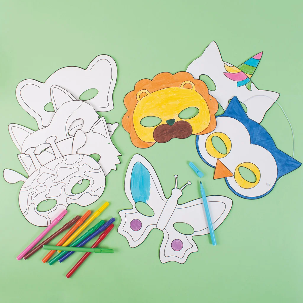 PlayBox: Állatos 16 db-os papír maszk szett kép 3