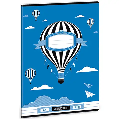 Hőlégballonos Vonalas füzet A/4 81-32
