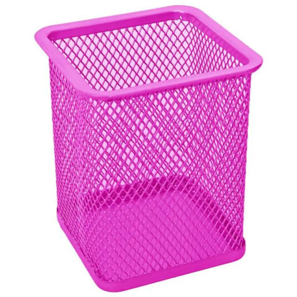 Spirit: Neon pink fémhálós szögletes ceruzatartó