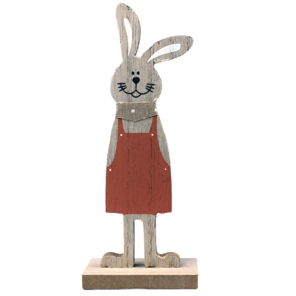 Húsvéti nyuszi fadísz kétféle változatban 17cm kép 3