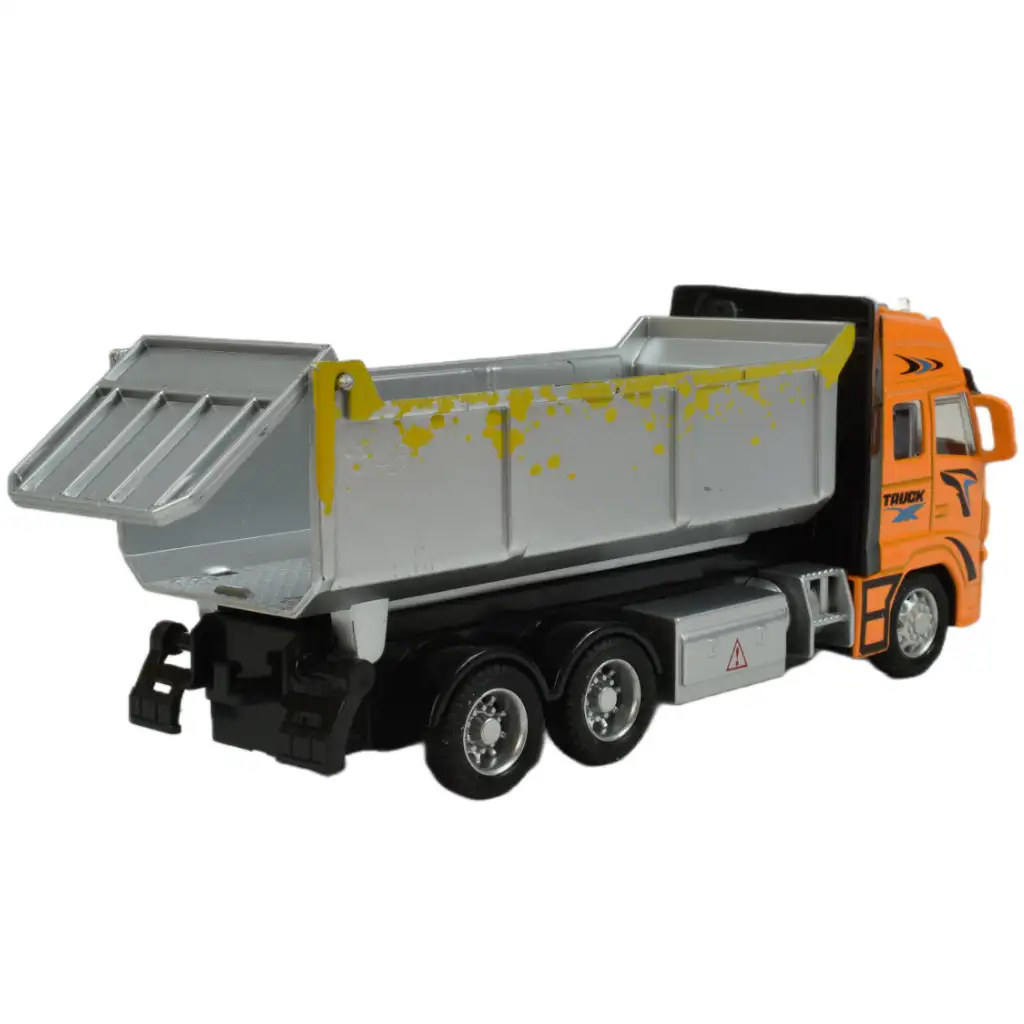 Alloy Car: Lendkerekes billencses teherautó fénnyel és hanggal 19cm kép 4