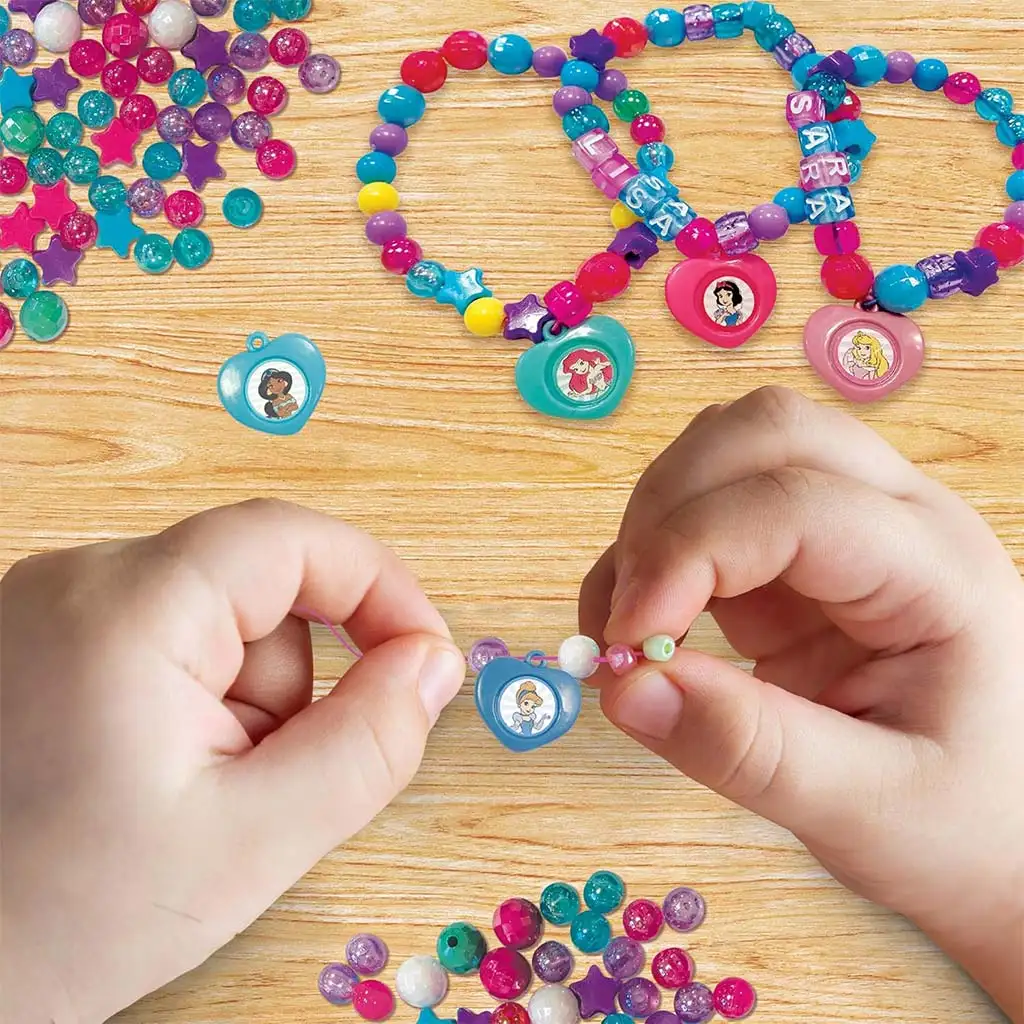 Disney Hercegnők Ékszerkészítő készlet gyémánt alakú tárolóban - Lisciani kép 2