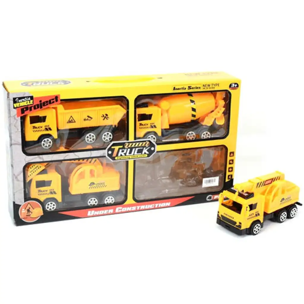 Munkagépek 4db-os kisautó szett