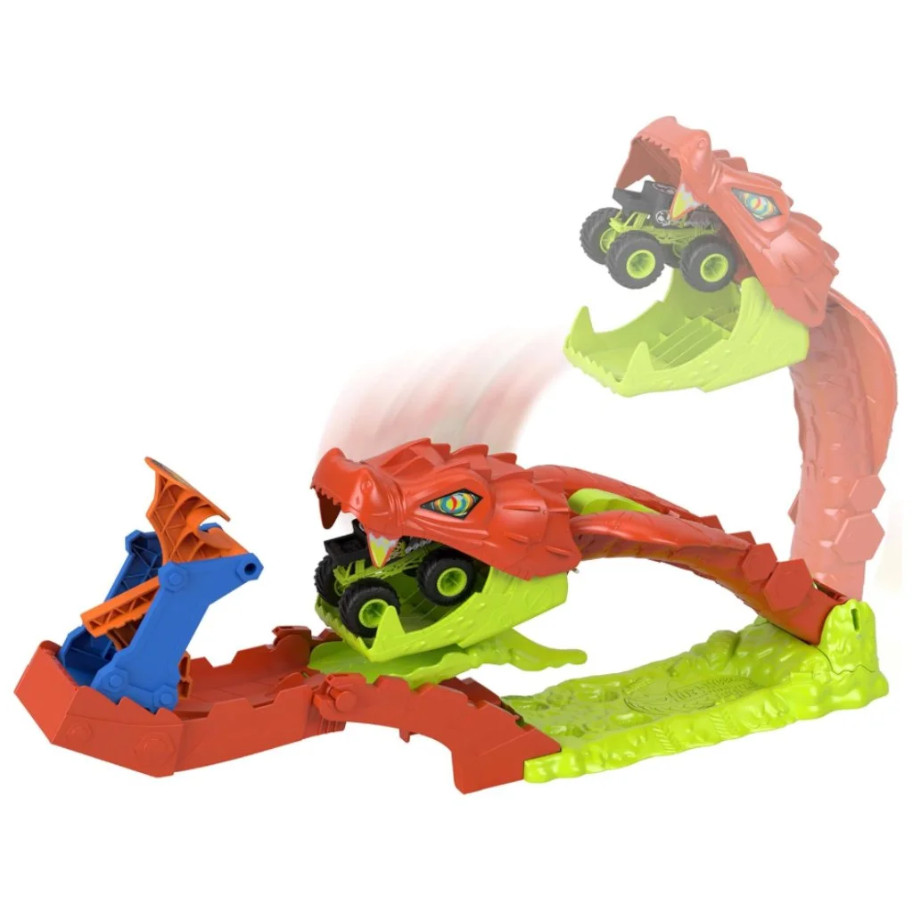 Hot Wheels Monster Trucks: Kígyómarás pályaszett - Mattel kép 3