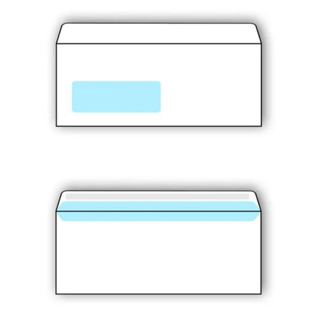 Spirit: Fehér bal ablakos boríték LA/4 11x23cm 1db