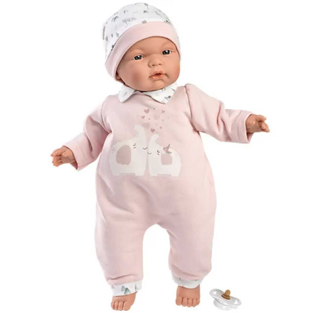 Llorens: Joelle baba elefántos rugdalózóban 38cm kép 2