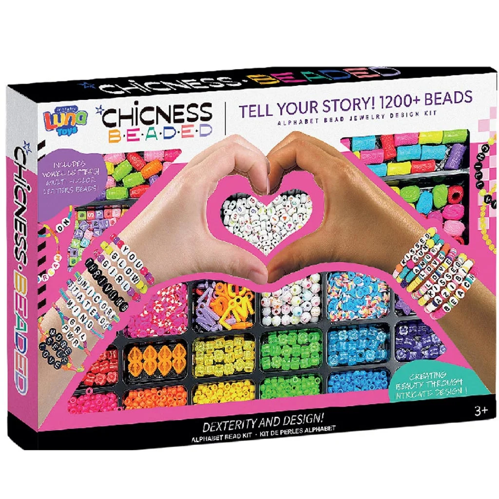 Luna: Gyöngyfűző ékszerkészítő szett betűgyöngyökkel 1200db-os