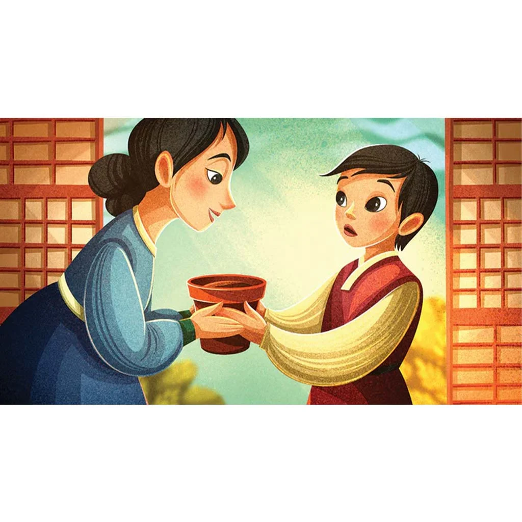 A kisfiú meg az üres virágcserép diafilm (Népmesekincstár diasorozat)