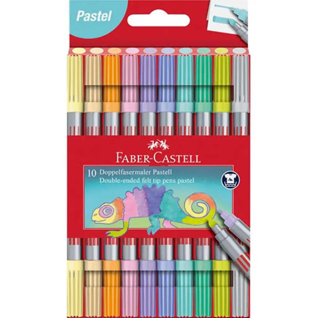 Faber-Castell: Filctoll készlet 10db-os kétvégű pasztell színekben