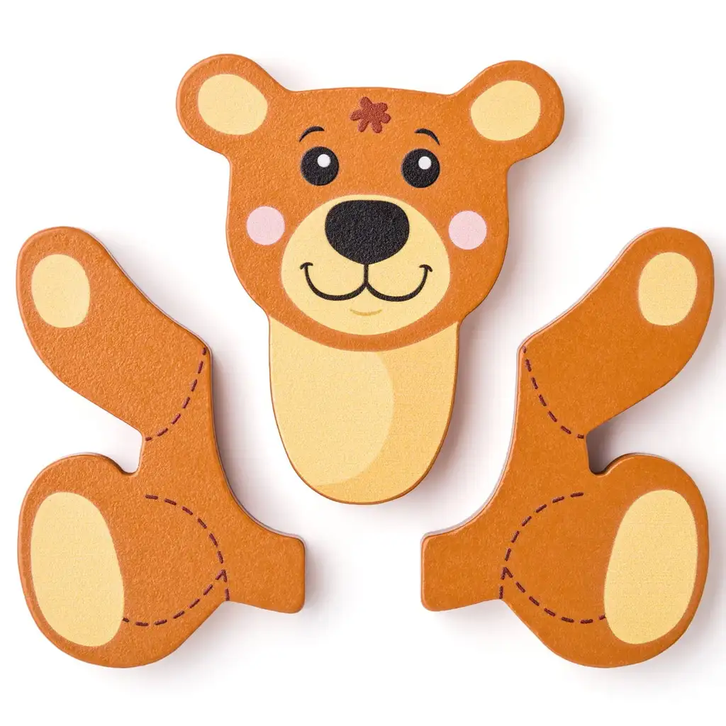 Fa 4db-os baba puzzle - Woodyland kép 3