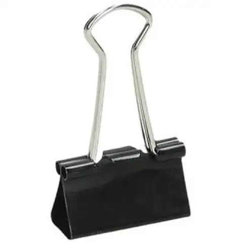 Spirit: Szárnyas fém iratcsipesz 25mm-es 12db-os csomagban kép 2