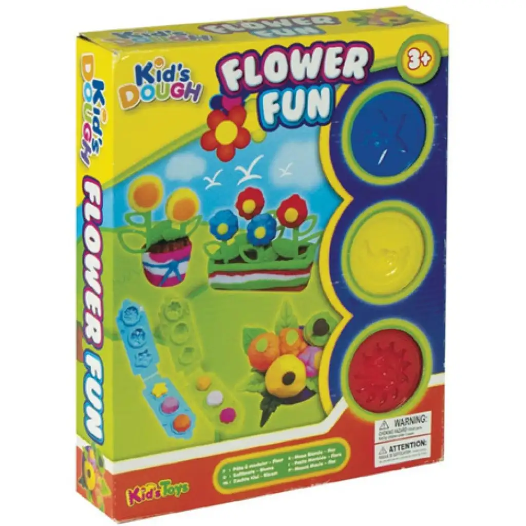 Virágok gyurmaszett 3 színnel