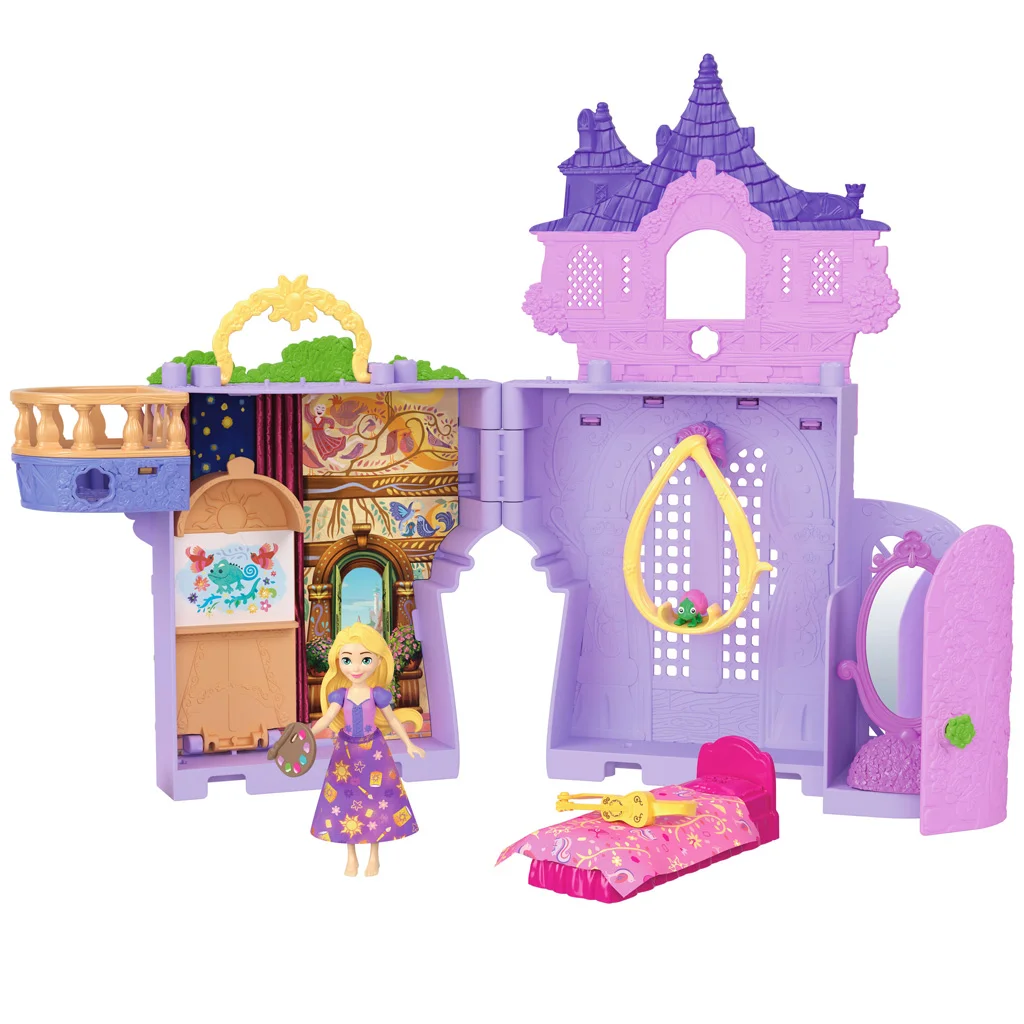 Disney Hercegnők Palota mini Aranyhaj babával - Mattel