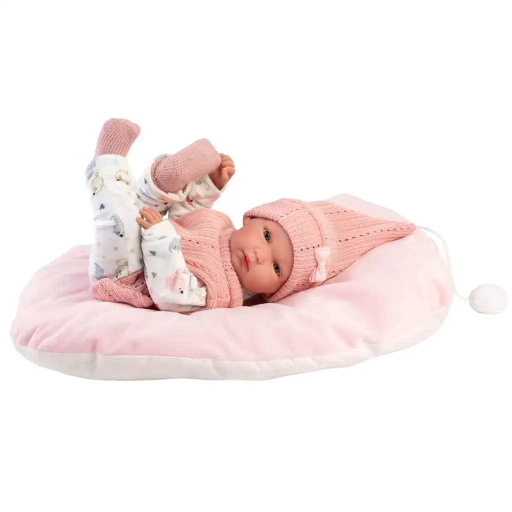 Llorens: Bimba újszülött baba párnával 35cm kép 4