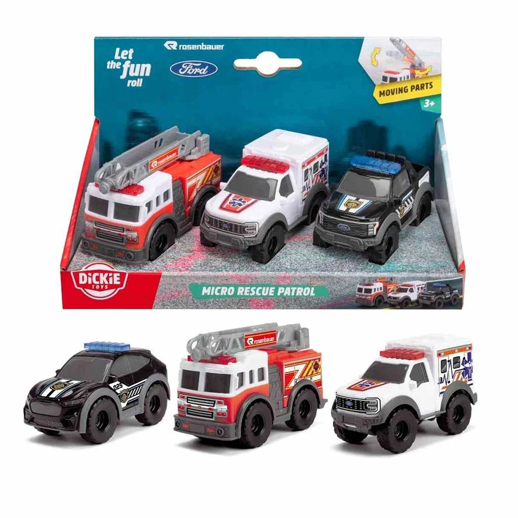 Mikro mentő járművek többféle változatban 1/64 - Dickie Toys kép 2