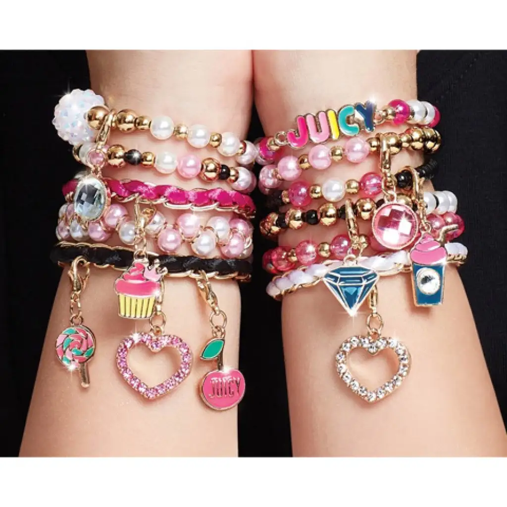 Make It Real: Juicy Couture pink és csillogó ékszerkészítő szett kép 5