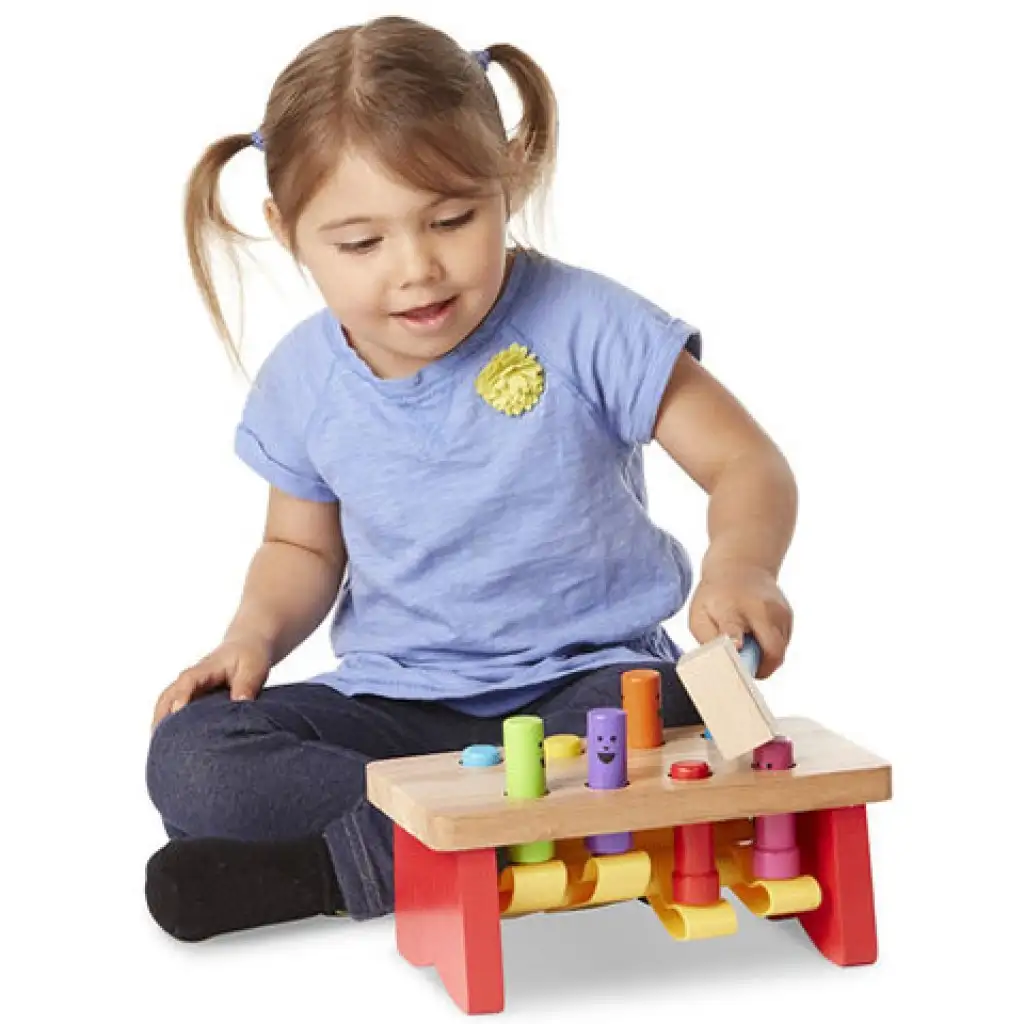 Kalapálós asztal fa készségfejlesztő - Melissa & Doug kép 3